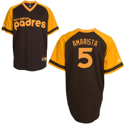 Alexi Amarista #5 mlb Jersey-San Diego Padres Women's Authentic Cooperstown Baseball Jersey